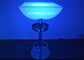 Colorful LED Lighted Cocktail Tables Rechargeable With Bottle Layer And Footrest supplier