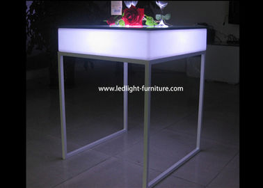 60*60cm Square Customized LED Cocktail Table , Portable Light Up Bar Table  supplier