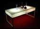 Waterproof Remote Control LED Cocktail Table 120*60cm For Lounge Furniture supplier