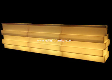 Fold Mobile Glowing LED Bar Counter Strip Shaped Multi Colors With Wine Holder supplier