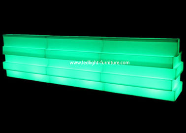 Fold Mobile Glowing LED Bar Counter Strip Shaped Multi Colors With Wine Holder supplier