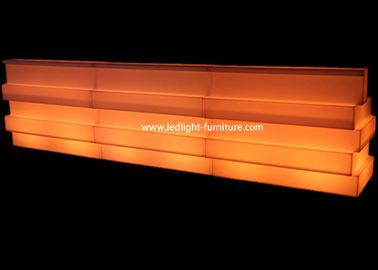 Fold Mobile Glowing LED Bar Counter Strip Shaped Multi Colors With Wine Holder supplier