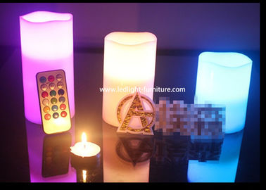 Multi Color Remote Control Battery Operated Candles 3 Piece / Set Security For Home supplier