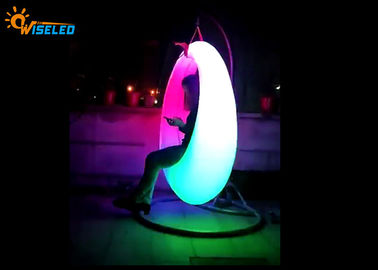 Battery Power Outdoor LED Light Furniture Circle Lighting Swing For Plaza Park Decoration supplier