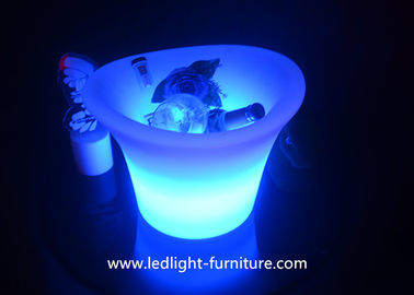 Color Changeable Illuminate LED Ice Bucket / Led Light Up Bucket For Party Cooler supplier