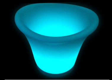 Color Changeable Illuminate LED Ice Bucket / Led Light Up Bucket For Party Cooler supplier