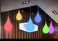 Hanging Water Drop Shaped Deco Lighting Room / Shop Use Funny Colorful Design supplier