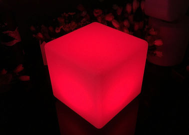 30Cm / 40cm Color Changing LED Cube Stool For Outdoor Garden Decorative supplier