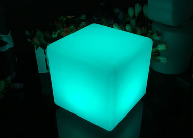 30Cm / 40cm Color Changing LED Cube Stool For Outdoor Garden Decorative supplier