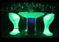 Customized Height Glow Furniture Lighting Hookah Table With Logo Glass Top supplier